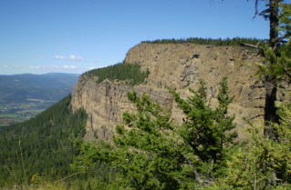 View from the trail of the high point on the cliffs, Enderby Cliffs 2010-08.